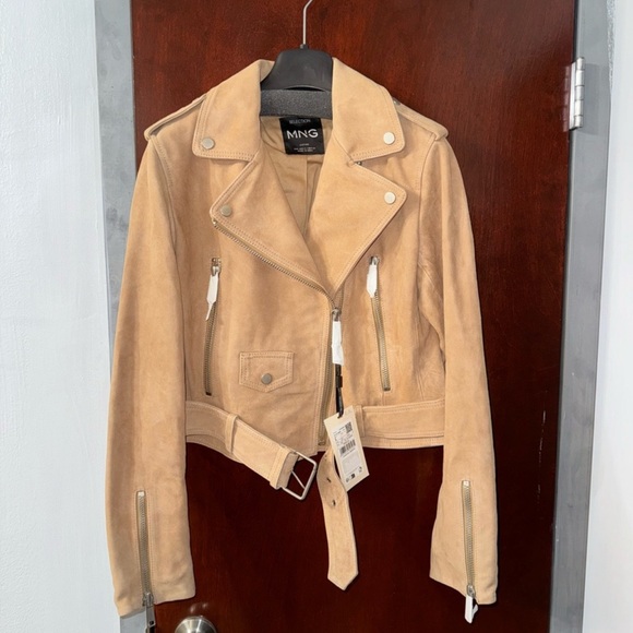 MANGO Tan 100%  Suede Jacket - Picture 11 of 13